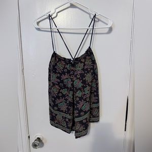 Size M American eagle boho cross back floral top